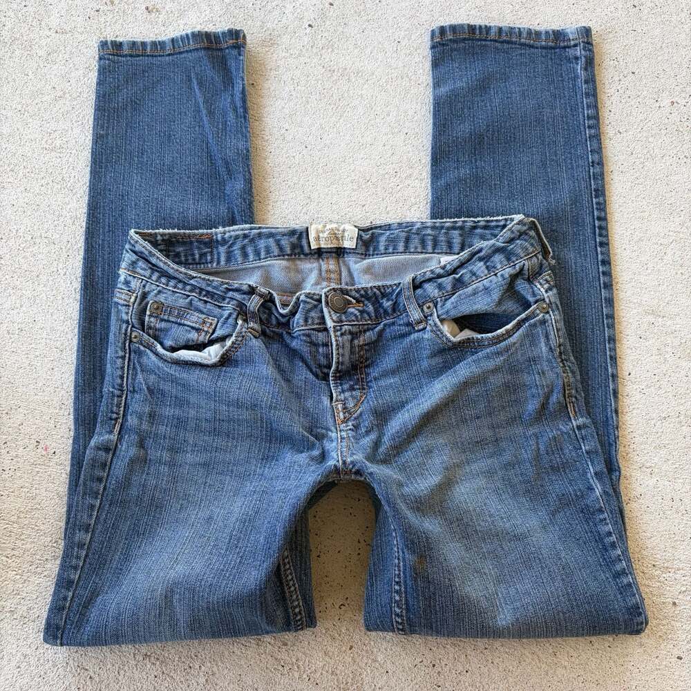 Aeropostale Vintage Y2K Low Rise Bayla Skinny Denim Jeans W28